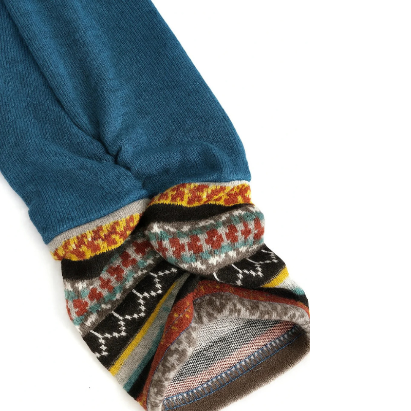 SIERRA Boho Patchwork kapucnis pulóver